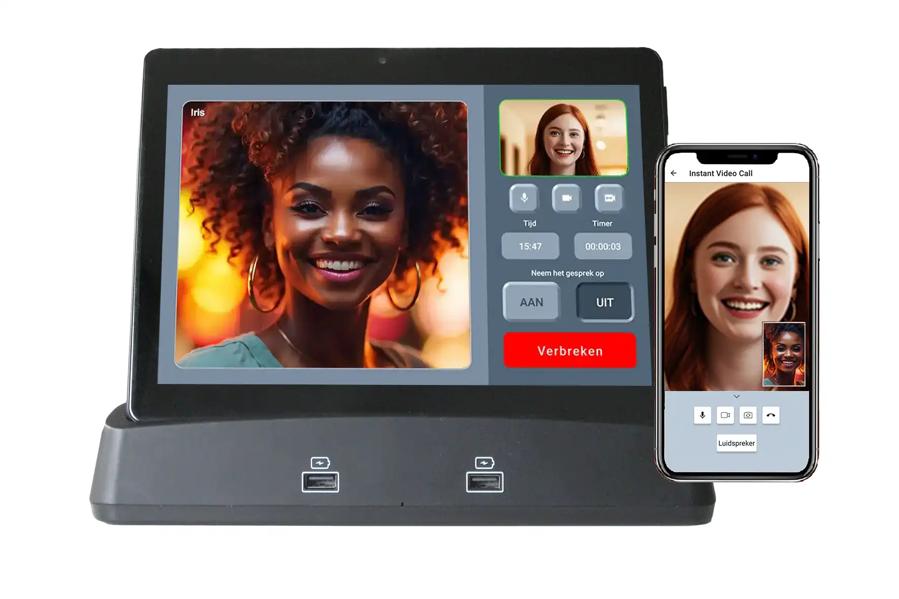 10 inch Digitale Fotolijst met Videobellen - Afbeelding 2