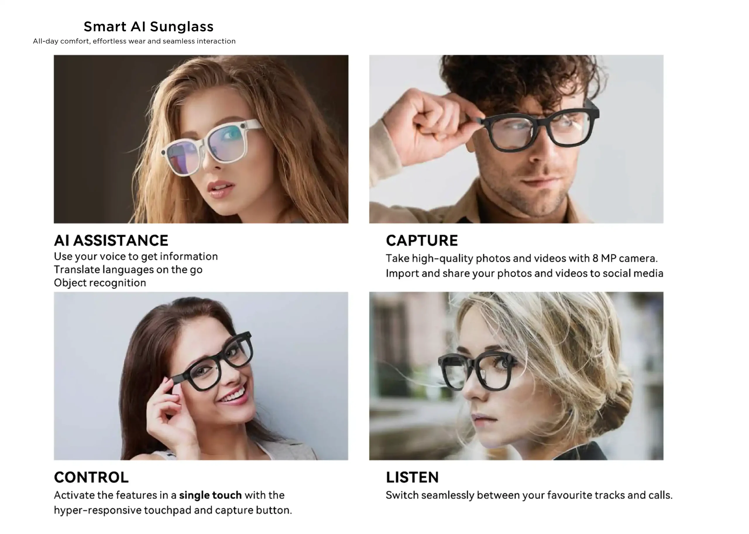 PST Smart Watches, Armbanden, Ringen en Brillen